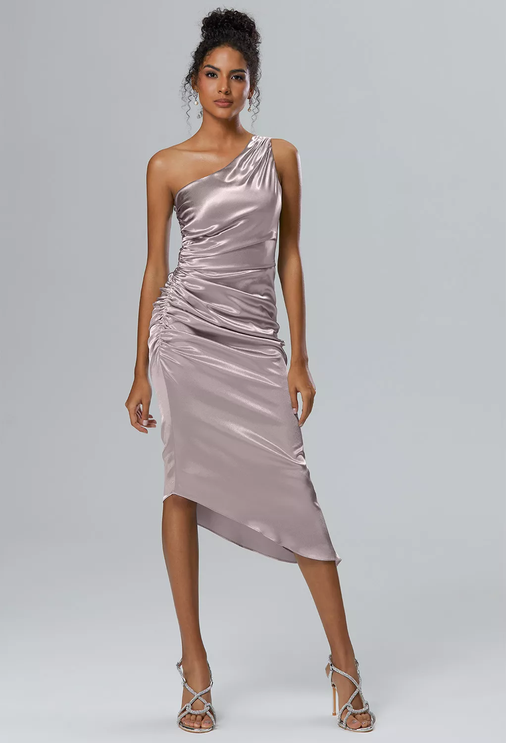 AW Marci Taupe  Cocktail Wedding Guest Dresses